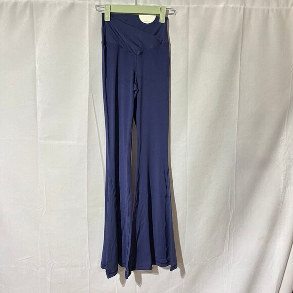 NEW S Short OFFLINE By Aerie Real Me High Waisted Crossover Legging Marbled Blue - Picture 1 of 10